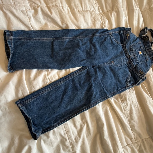 Carhartt Blue Denim Bib Overalls - Picture 2 of 5